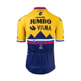 AGU Cyklistický dres s krátkym rukávom - JUMBO-VISMA 2021 - modrá/žltá