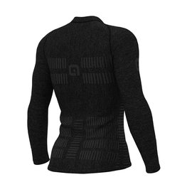 ALÉ Cyklistické tričko s dlhým rukávom - SEAMLESS WOOL - šedá