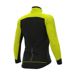 ALÉ Cyklistická zateplená bunda - FONDO WINTER - čierna/žltá