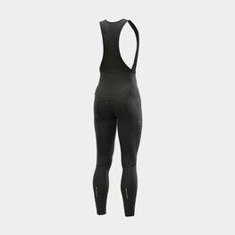 ALÉ Cyklistické nohavice dlhé s trakmi - SOLID WINTER - čierna