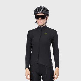 ALÉ Cyklistický zimný dres a nohavice - WARM RACE+ESSENTIAL - čierna