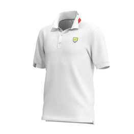 ALÉ Cyklistické tričko s krátkym rukávom - POLO  - biela