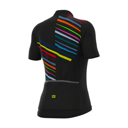 ALÉ Cyklistický dres s krátkym rukávom - FLASH LADY - čierna