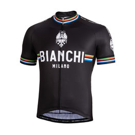 BIANCHI MILANO Cyklistický dres s krátkym rukávom - NEW PRIDE - biela/čierna