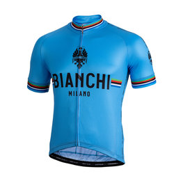 BIANCHI MILANO Cyklistický dres s krátkym rukávom - NEW PRIDE - svetlo modrá/čierna
