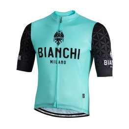 BIANCHI MILANO Cyklistický dres s krátkym rukávom - PEDASO - čierna/modrá