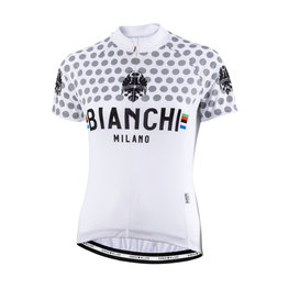 BIANCHI MILANO Cyklistický dres s krátkym rukávom - CROSIA LADY - biela/šedá