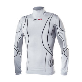 BIOTEX Cyklistické tričko s dlhým rukávom - TURTLENECK - šedá