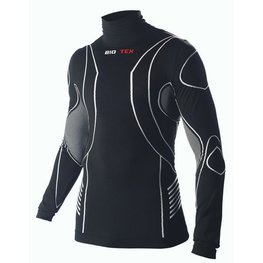 BIOTEX Cyklistické tričko s dlhým rukávom - TURTLENECK - čierna