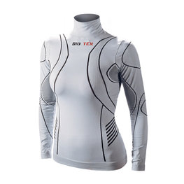 BIOTEX Cyklistické tričko s dlhým rukávom - TURTLENECK LADY - šedá