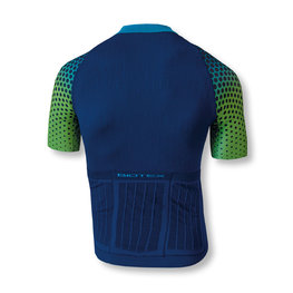 BIOTEX Cyklistický dres s krátkym rukávom - SMART - modrá/zelená