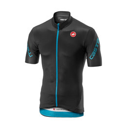 CASTELLI Cyklistický dres s krátkym rukávom - ENTRATA 3.0 - šedá/svetlo modrá