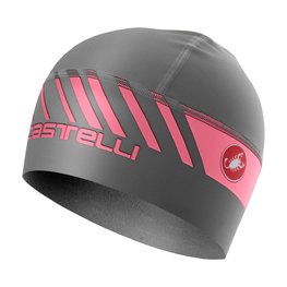 CASTELLI Cyklistická čiapka - ARRIVO 3 THERMO - šedá/ružová