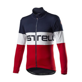 CASTELLI Cyklistická zateplená bunda - PROLOGO WINTER - modrá/biela/červená