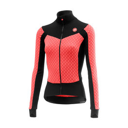 CASTELLI Cyklistický dres s dlhým rukávom zimný - SFIDA LADY WINTER - čierna/ružová