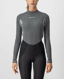 CASTELLI Cyklistické tričko s dlhým rukávom - FLANDERS 2 WARM LADY - šedá