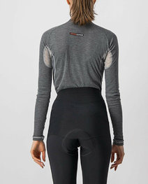 CASTELLI Cyklistické tričko s dlhým rukávom - FLANDERS 2 WARM LADY - šedá