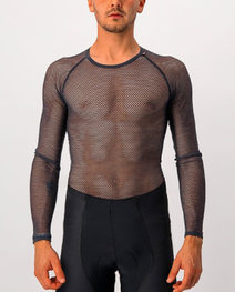 CASTELLI Cyklistické tričko s dlhým rukávom - MIRACOLO WOOL - čierna