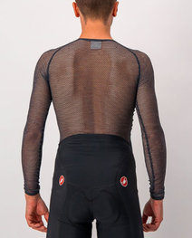 CASTELLI Cyklistické tričko s dlhým rukávom - MIRACOLO WOOL - čierna