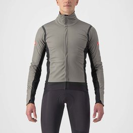 CASTELLI Cyklistická zateplená bunda - ALPHA RoS 2 - šedá/čierna