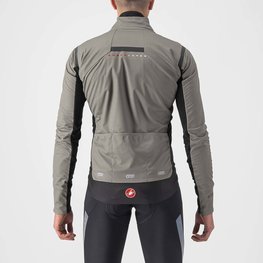 CASTELLI Cyklistická zateplená bunda - ALPHA RoS 2 - šedá/čierna