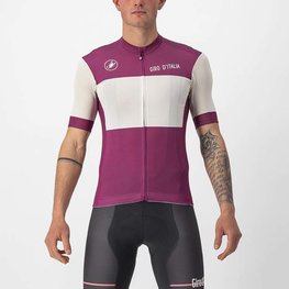 CASTELLI Cyklistický dres s krátkym rukávom - GIRO D'ITALIA 2024 - biela/fialová