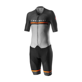 CASTELLI Cyklistická kombinéza - SANREMO 4 SPEED - čierna/šedá