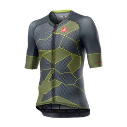 CASTELLI Cyklistický dres s krátkym rukávom - CLIMBER'S 3.0 - šedá/žltá