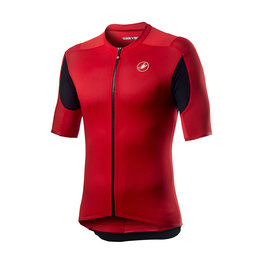 CASTELLI Cyklistický dres s krátkym rukávom - SUPERLEGGERA 2 - červená/čierna
