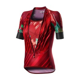 CASTELLI Cyklistický dres s krátkym rukávom - CLIMBER'S LADY - červená