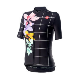CASTELLI Cyklistický dres s krátkym rukávom - FIORITA LADY - čierna