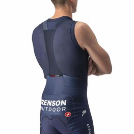 CASTELLI Cyklistické tričko bez rukávov - SOUDAL QUICK-STEP - modrá