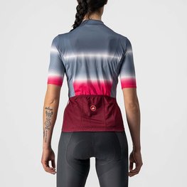 CASTELLI Cyklistický dres s krátkym rukávom - DOLCE LADY - bordová/modrá