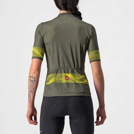 CASTELLI Cyklistický dres s krátkym rukávom - FENICE LADY - žltá/zelená