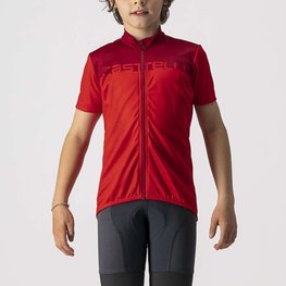 CASTELLI Cyklistický dres s krátkym rukávom - NEO PROLOGO KIDS - červená