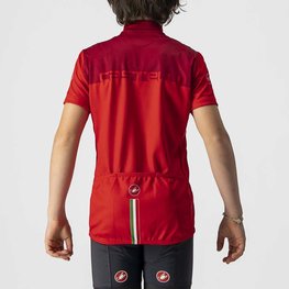 CASTELLI Cyklistický dres s krátkym rukávom - NEO PROLOGO KIDS - červená