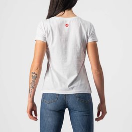 CASTELLI Cyklistické tričko s krátkym rukávom - BELLAGIO TEE LADY - biela