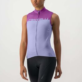CASTELLI Cyklistický dres bez rukávov - VELOCISSIMA LADY - fialová
