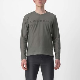 CASTELLI Cyklistický dres s dlhým rukávom letný - TRAIL TECH 2 - šedá