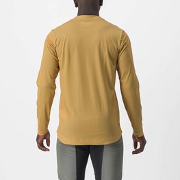 CASTELLI Cyklistický dres s dlhým rukávom letný - TRAIL TECH 2 - žltá