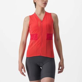 CASTELLI Cyklistický dres bez rukávov - ANIMA 4 LADY - oranžová