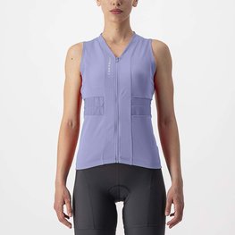 CASTELLI Cyklistický dres bez rukávov - ANIMA 4 LADY - fialová