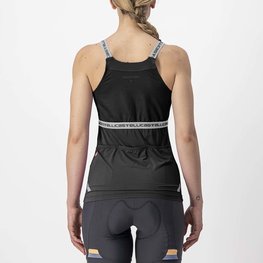CASTELLI Cyklistický dres bez rukávov - BAVETTE LADY - antracitová