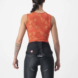 CASTELLI Cyklistické tričko bez rukávov - PRO MESH 4 W LADY - oranžová