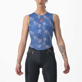 CASTELLI Cyklistické tričko bez rukávov - PRO MESH 4 W LADY - modrá