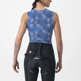 CASTELLI Cyklistické tričko bez rukávov - PRO MESH 4 W LADY - modrá