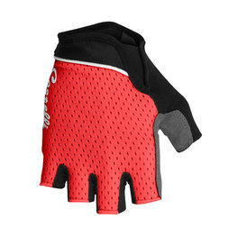 CASTELLI Cyklistické rukavice krátkoprsté - ROUBAIX W GEL LADY - červená/čierna
