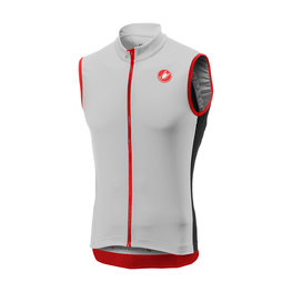 CASTELLI Cyklistický dres bez rukávov - ENTRATA 3.0 - červená/biela