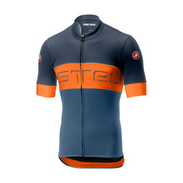 CASTELLI Cyklistický dres s krátkym rukávom - PROLOGO VI - oranžová/modrá