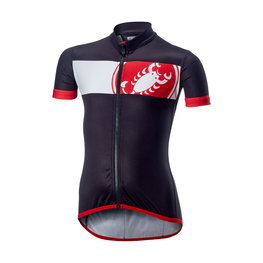CASTELLI Cyklistický dres s krátkym rukávom - FUTURE RACER KIDS - čierna/červená
